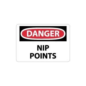  OSHA DANGER Nip Points Safety Sign