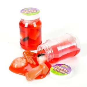   Organ Slime ~ 3.5 Inch Tall Jar with Red Slime and Fake Human Organs