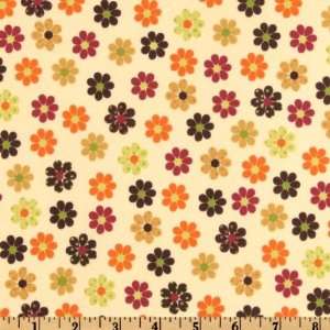  44 Wide Owl Daisies Cream Fabric By The Yard Arts 