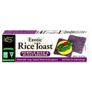   Rice Toast, Purple Rice & Black Sesame, 2.25 Ounce Boxes (Pack of 12