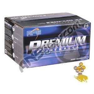  PMI Premium Paintballs Case 2000 Rounds   Yellow/Silver 
