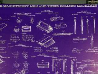 Rolling Machines Marijuana BluePrint Patent Poster 1970  