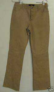 ROUTE 66   Womens 5 Pocket, Boot Cut, Leather / Suede Pants   Sz 6 