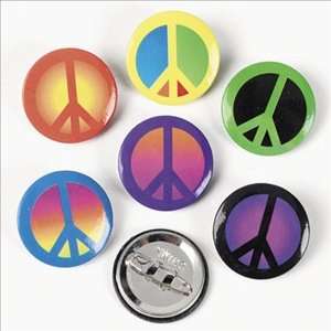  Metal Peace Sign Mini Buttons Toys & Games