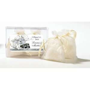 Baby Keepsake Silver Wrapped Gift Box Design Personalized Fresh Linen 