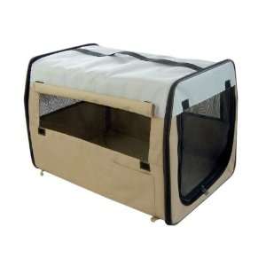  Kahki Folding Zippered Easy Pet Crate   XL