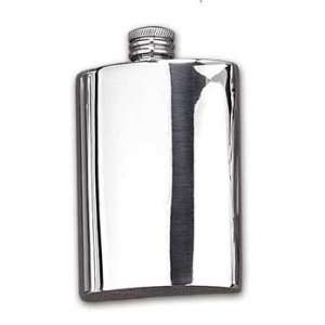  Sheffield Pewter 4oz Plain Kidney Flask (Made in UK 