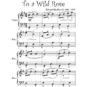 To a Wild Rose Macdowell Easy Piano Sheet Music Edward MacDowell 