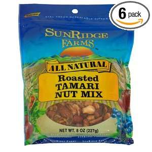 Sunridge Farms Tamari Roasted Mixed Nuts, 8 Ounce Bags (Pack of 6)