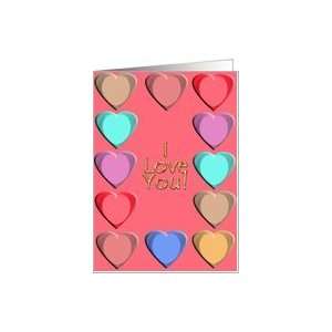  Bunch of Hearts   Blank Inside Card Health & Personal 