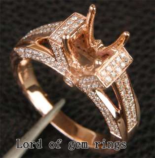   5mm Round Cut 1.05CT DIAMOND 14K ROSE GOLD Engagement RING SETTING 7