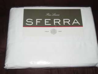 SFERRA Mateo 300 cotton egyptian white Cal King fitted sheet set ITALY 
