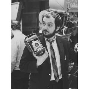  Film Director Stanley Kubrick Holding Polaroid Camera 