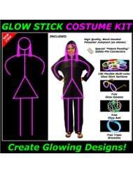 Glow Stick Costume Kit, Womens Small, Pink