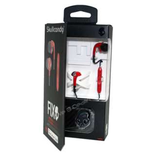 Skullcandy S2FXDM161 FIX In Ear Headphones with Microphone (Red/Chrome 