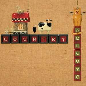  Club Pack of 12 Primitive Country and Welcome Block Sign 