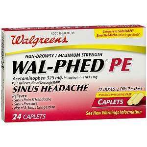   Wal Phed PE Maximum Strength Sinus Headache 