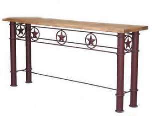 Honey Rustic Iron Console Table  