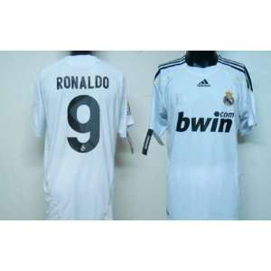  Real Madrid 09/10 home # 9 Ronaldo size L soccer jersey 