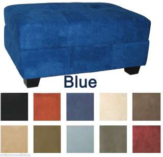 Storage Bench and Ottoman Microfiber Suede Choose Color  
