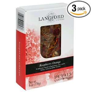 Langford Petals Garden Bars, Raspberry Orange, 6 Ounce Box (Pack of 3)