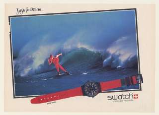 1991 Swatch Good Shape Watch Water Skater Print Ad  