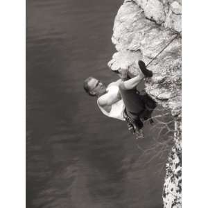  Man Rock Climbing, View from Above, New Paltz, New York 
