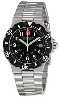 New Mens VICTORINOX Swiss Army Analog Watch 24005 Silver Tone Bracelet 
