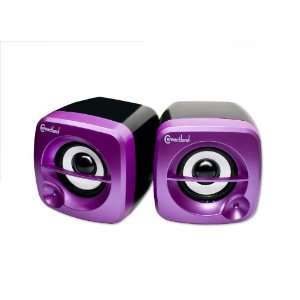   USB or Battery Powered Portable Purple Mini Cube Speaker Electronics
