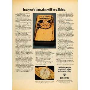   Brick Ingot Rolex Day Date Watch   Original Print Ad