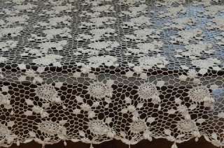 Lims Vintage Grapes Leaves Hand Crochet Tablecloth Trim  