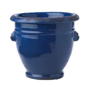  French Trocadero Collection Royal Blue Lion Head Cachepot 