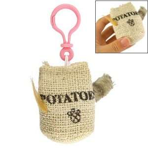   Como Light Beige Burlap Bag Keychain Toy With Cat Sound Toys & Games