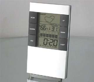 LCD blue light temperature thermometer hygrometer weather forcast 