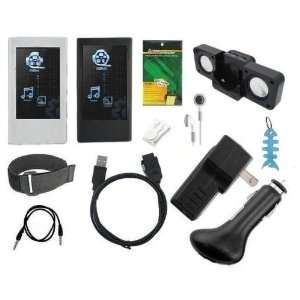 12 In 1 Accessory Bundle Combo for Samsung YP P2 Black Silicone Skin 