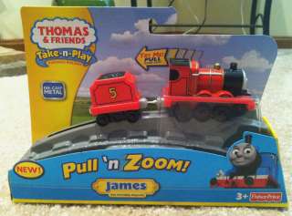 Take N Play Thomas The Tank Engine PULL N ZOOM JAMES Train NEW NIP 