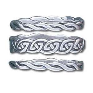  Solid Sterling Silver Celtic Ring Set Please specify size 