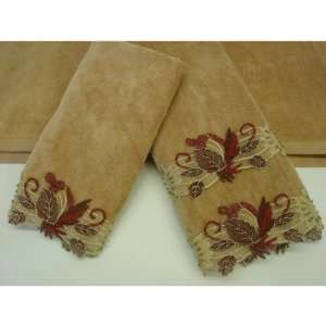  Romantica Lace Sage 3 piece Decorative Towel Set