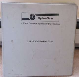 Hydro Gear Service Binder Transmission Pump Transaxles  