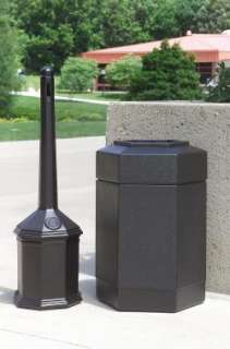 Site Saver Outdoor Ashtray and Trash Can Combo  