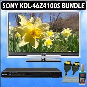   46in. 1080P Silver + Sony DVD Player Accessory Kit Electronics