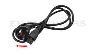 EU 3 Prong AC Power Cord 2Pin Adapter Cable Black New for Laptop