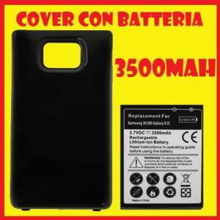 BATTERIA POTENZIATA + COVER PER SAMSUNG I9100 GALAXY S2 MAGGIORATA NEW 