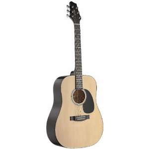  Stagg SW201N Dreadnought Acoustic Guitar Natural Musical 