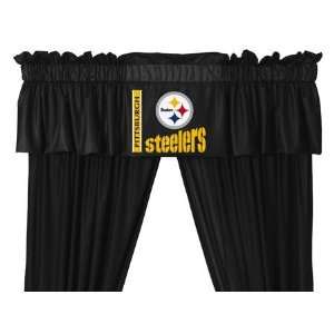   Steelers Window Valance & 63in Drapes/Curtains