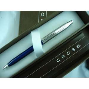   Sterling Silver and Polished Blue Lacquer Pen