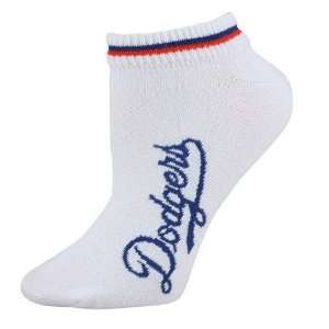   Ladies White (529) 9 11 Two Stripe Ankle Socks