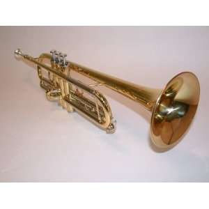  Rossetti Nickel/Lacquer Trumpet Student Bb, Hardshell Case 