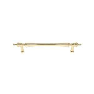  Finial oversized 12 centers door pull in polished brass 