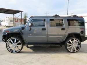 28 INCH CHROME DCENTI 903 RIMS AND TIRES HUMMER H 2  
